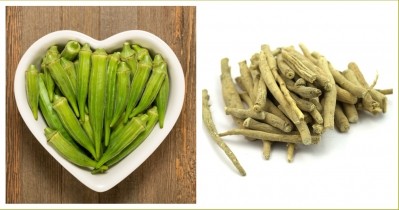 Digexin is a combination of extracts of okra (Abelmoschus esculentus L.) and ashwagandha (Withania somnifera).  Images © Dan Totilca & ravigora123 / Getty Images